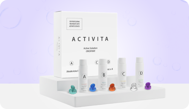 Activita Active Solution concentrate set with colored water facial tips