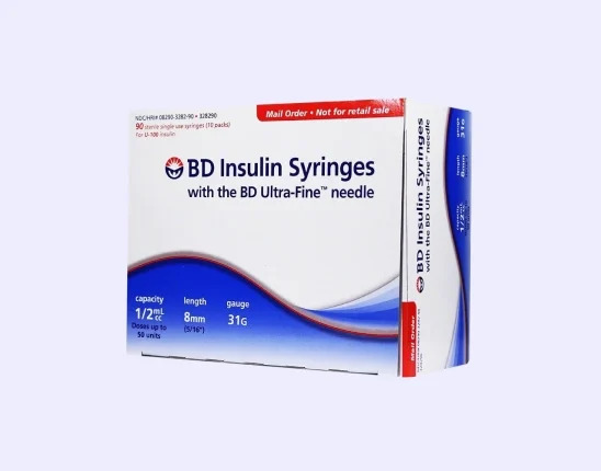 0.5 cc Ultra Fine Syringe 31 gauge - Box of 90 (BD)