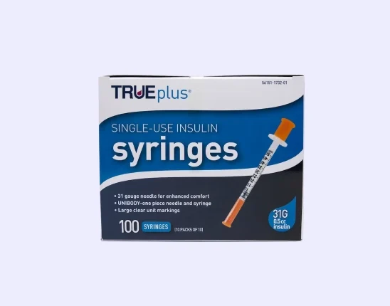 0.5 cc Ultra Fine Syringe 31 gauge - Box of 100 (True Plus)