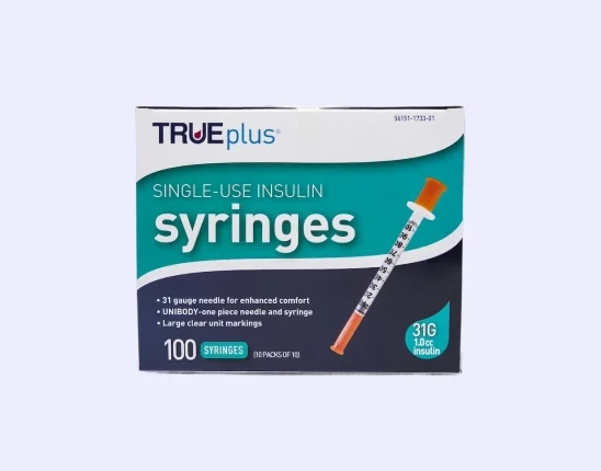 1.0 cc Ultra Fine Syringe 31 gauge - Box of 100 (True Plus)