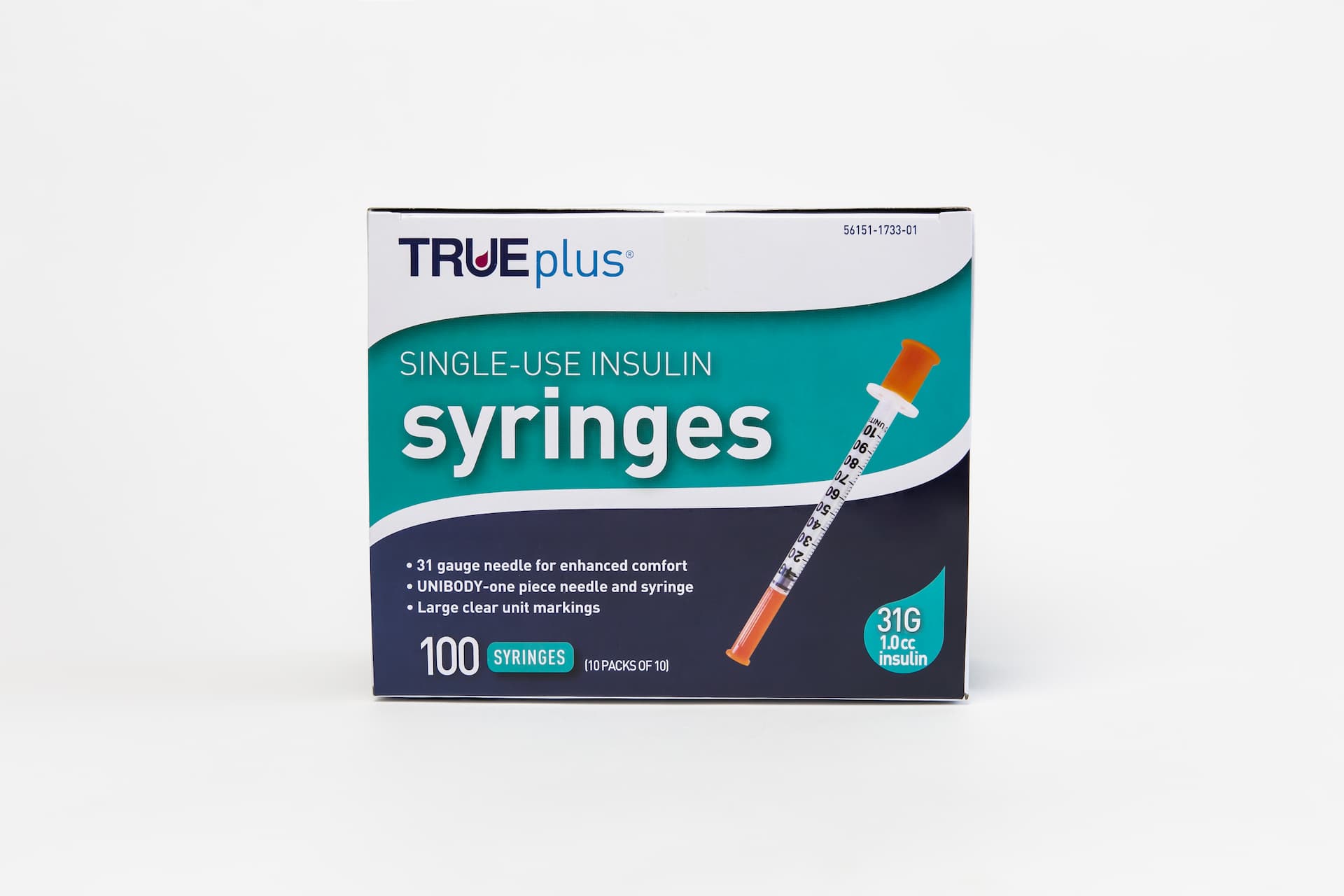 1.0 cc Ultra Fine Syringe 31 gauge - Box of 100 (True Plus)