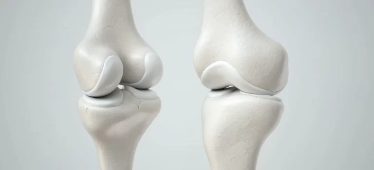 Knee joint with healthy cartilage