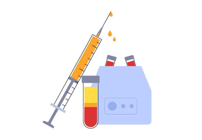 Human blood structure and prp injections.