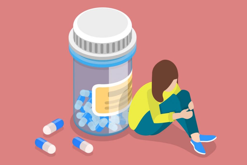 Illustration of Painkiller Addiction