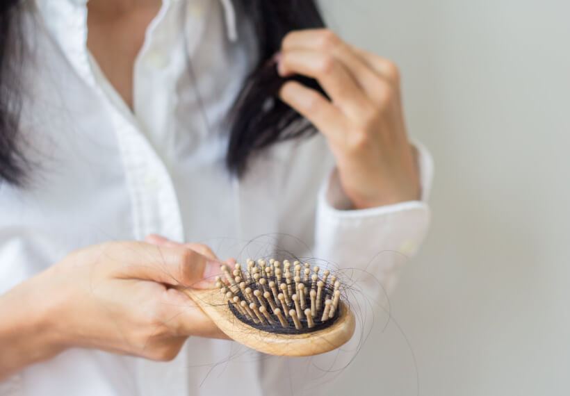 brush with long loss hair