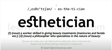 esthetician phonetic symbol