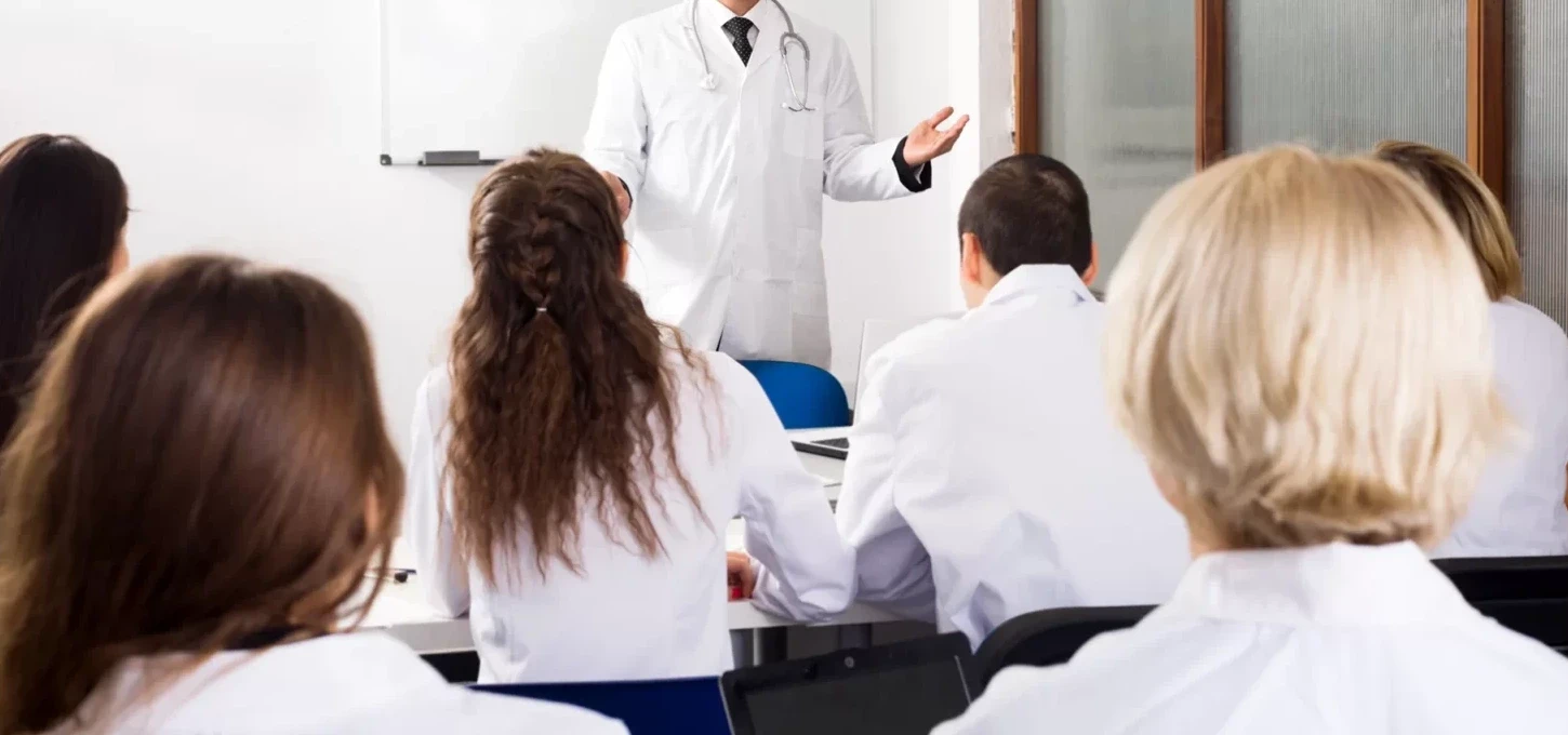 Medical professor gave lectures to his medical students