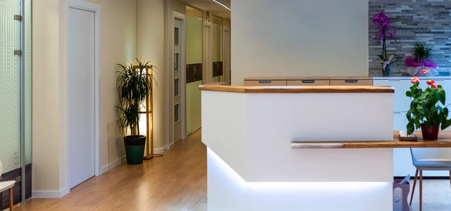 reception desk at a medical spa