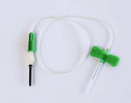 Butterfly Needle - 23G 3/4 in. x 12 in. with sliding safety shield- Box of 100