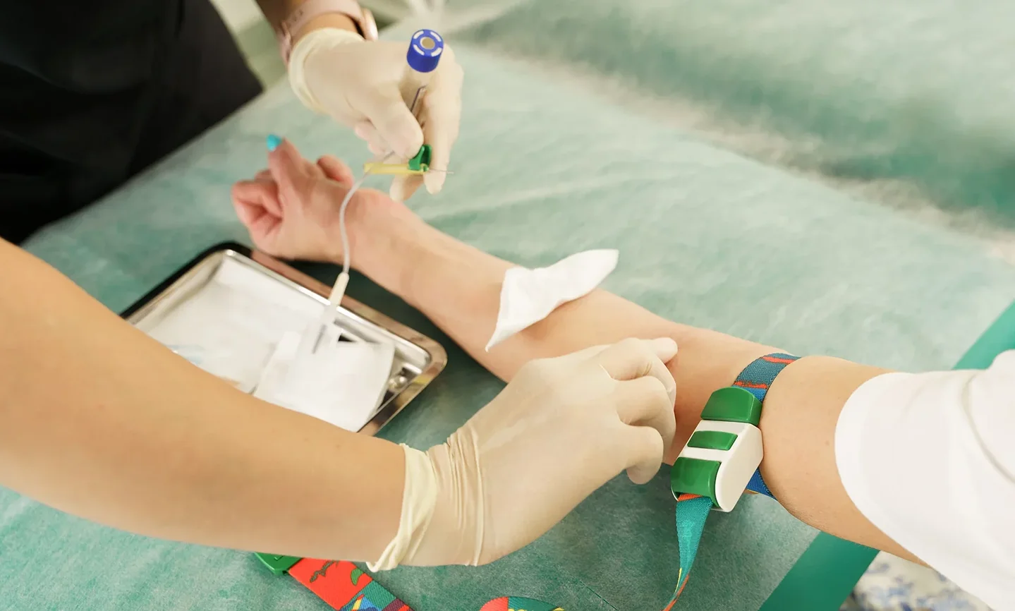 blood draw using butterfly needle