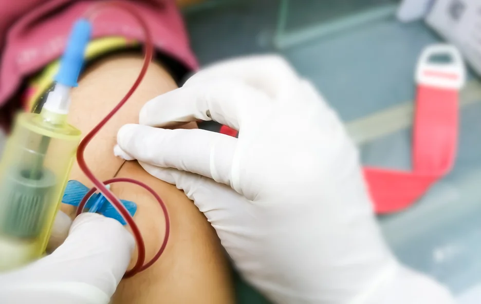 blood draw using butterfly needle