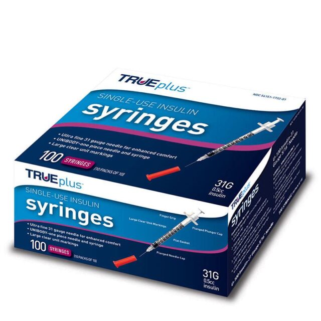 0.5 cc Ultra Fine Syringe 31 gauge - Box of 100 (True Plus) - Image 3
