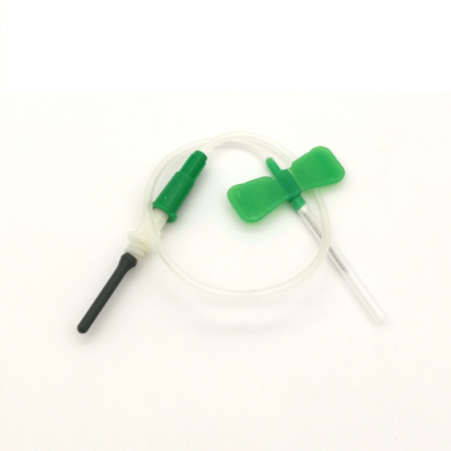 Butterfly Needle - 21G 3/4 in. x 12 in. with sliding safety shield- Box of 100 - Image 2
