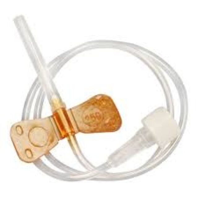 Butterfly Needle - 25G 3/4 in. x 12 in. with sliding safety shield- Box of 100 - Image 2