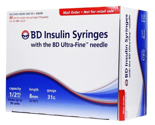 0.5 cc Ultra Fine Syringe 31 gauge - Box of 90 (BD) - Image 5