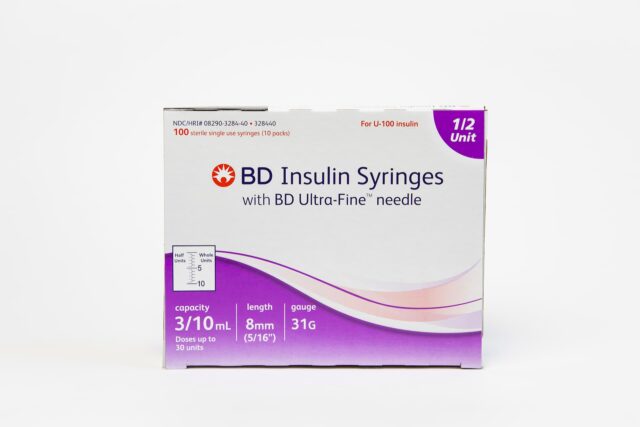 0.3 cc Ultra Fine Syringe 31 gauge with 1/2 unit markings - Box of 100 (BD) - Image 4