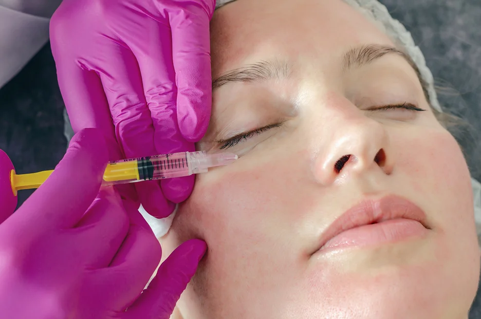 a woman recieved exosome therapy injections