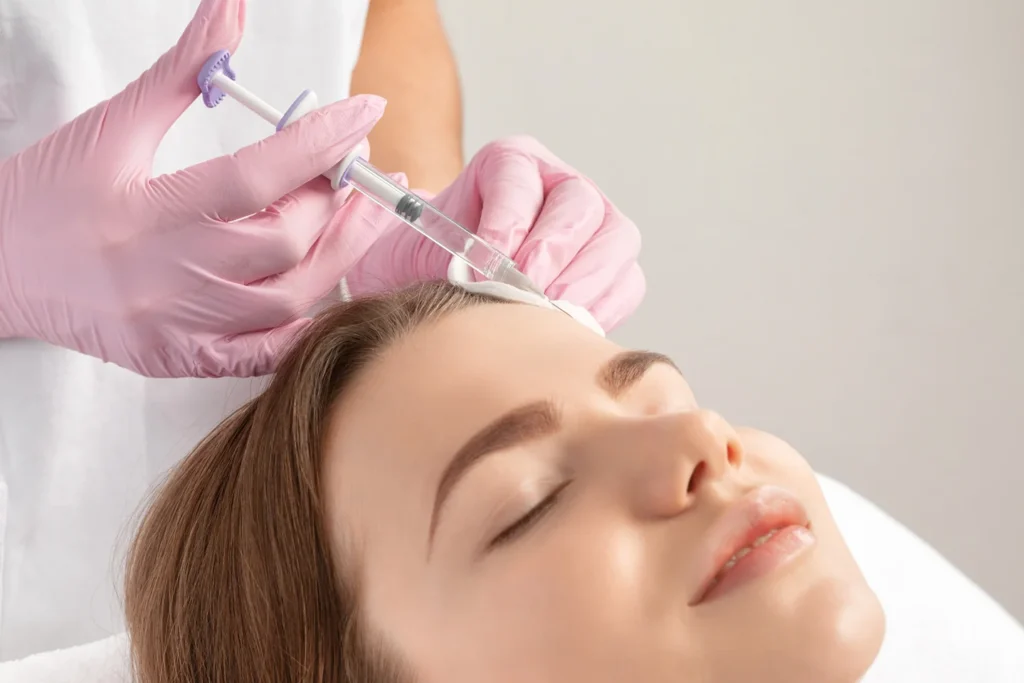 a woman received pdrn booster treatment