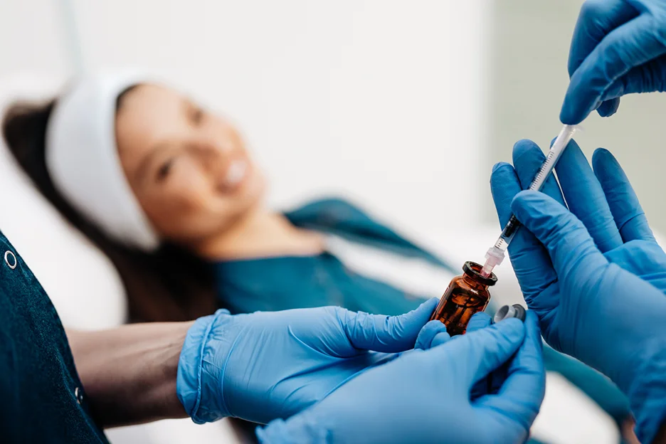 a provider prepares pdrn injection before the procedure