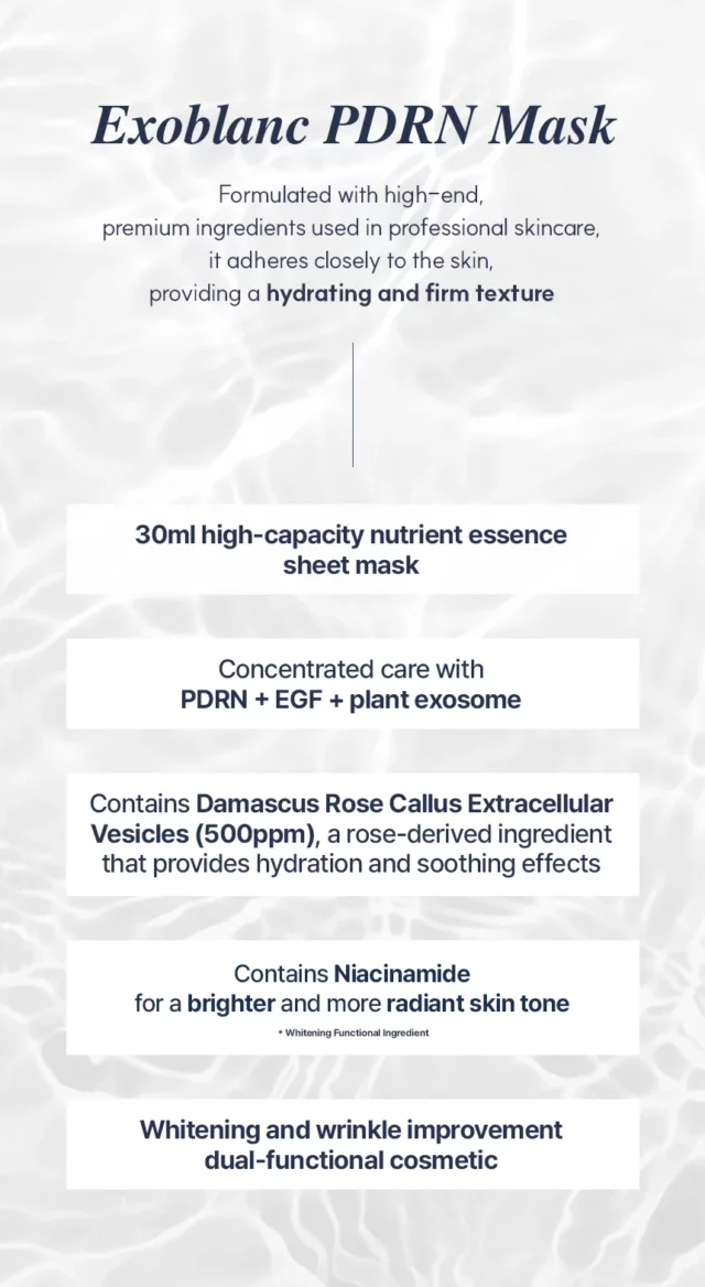 Exoblanc PDRN Mask - Each Pack Contains 5 Masks Each - Image 8